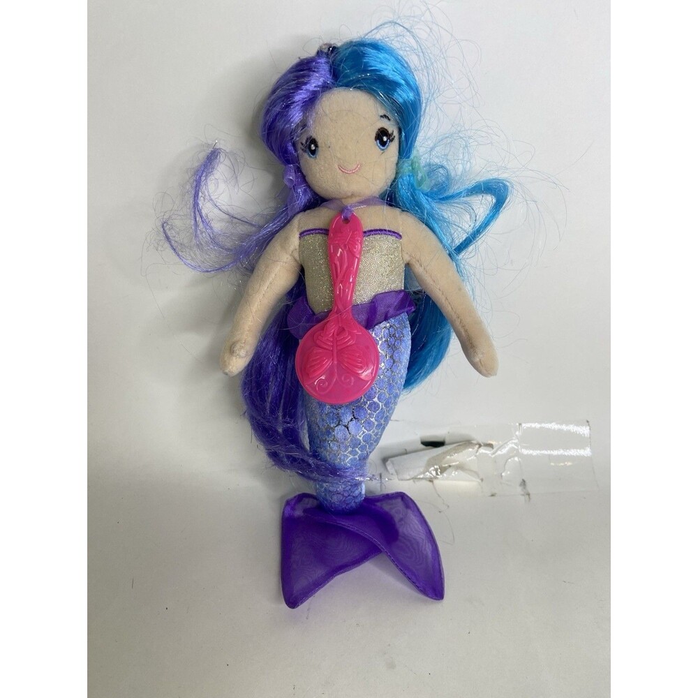 Douglas Mermaid Sea Princess Carly Plush Doll Stuffed Toy Blue Long Hair Brush
